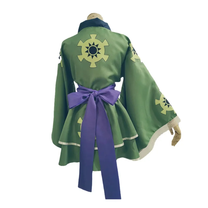 Traje de Cosplay de Anime One Cos Piece Roronoa Zoro para mujer, vestido de Lolita, falda, Kimono, traje de Carnaval de Halloween