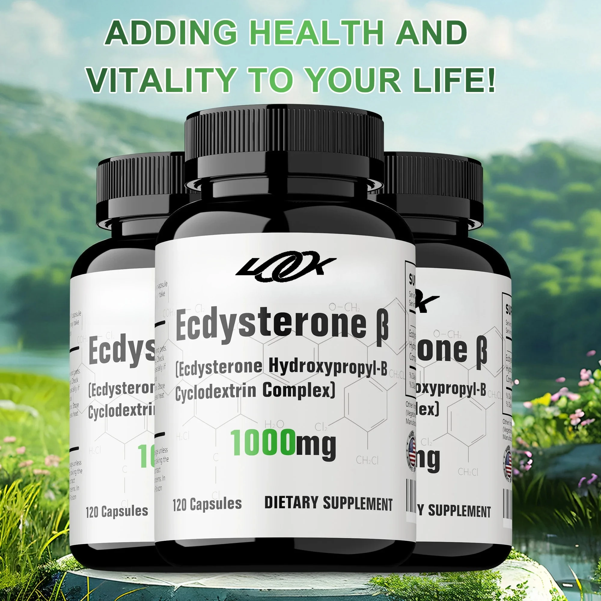 Ecdysterone Capsules - Muscle Growth, Increases Muscle Density, Improve Athletic Performance, Enhance Immunity and Vitality