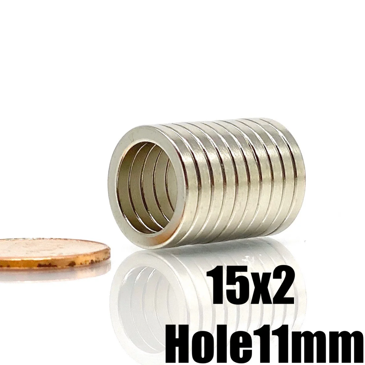 15x2-11mm Magnet  2/10/50/100/200pcs Ring Round Hole Shape 15x2mm Hole 11mm Garage Tool Fridge Office 15*2-11mm Accessory