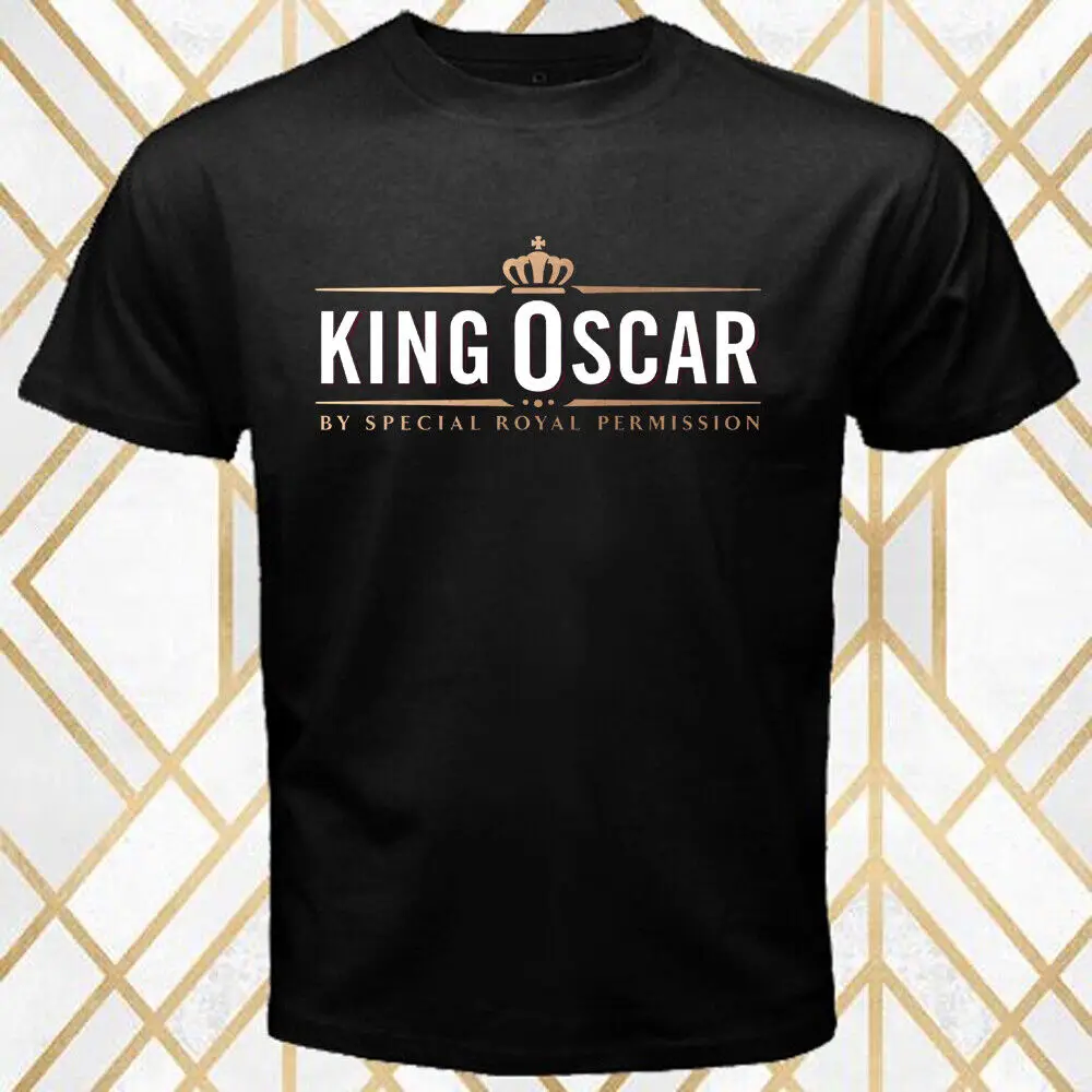 King Oscar Sardines Seafood Men's Black T Shirt Size S 3XL