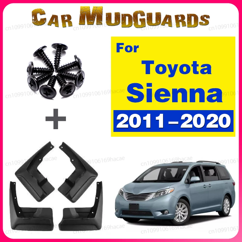 4X For Toyota SIENNA XL30 2011 - 2020 Car Mud Flaps Splash Guard Mudguards Front Rear 2012 2013 2014 2015 2016 2017 2018 2019