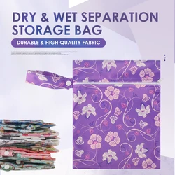 Mini Size 25x20cm Diaper Bag Waterproof Reusable Mummy Bag Printed Pocket Nappy Bags PUL Travel Wet Dry Bags Purple Color