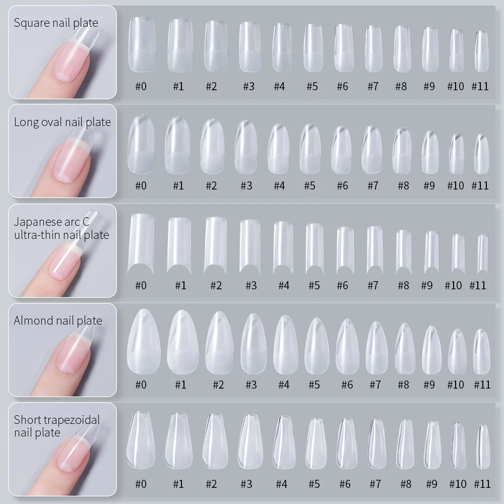 Miss Gooey-Extension d'ongles en gel, couverture complète, appuyez sur les pointes d'ongles, Stiletto, Amande, Carré, Cercueil, Faux, Soak Off, 240Pcs