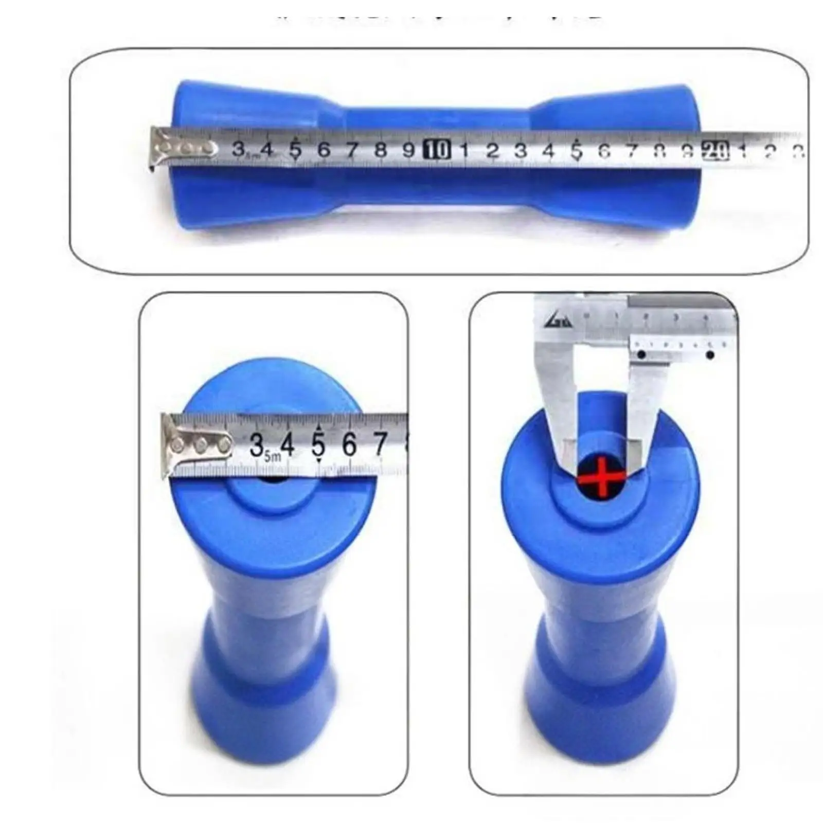 Boat Trailer Roller Bow Stop Set Assembly Roll Smoothly Blue Heavy Duty Marine