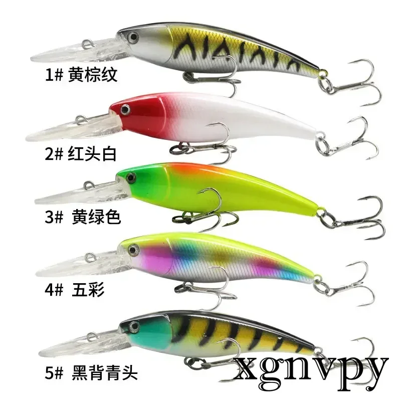 xgnvpy 9cm/7g Long-tongue Small Minoluya Hard Bait Bait Wholesale Built-in Ring Bead Weihai Fishing Gear ABS Material Bait