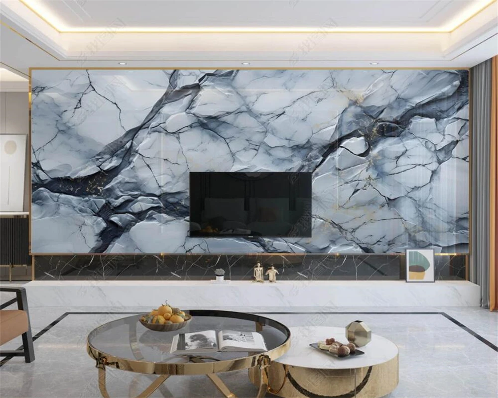 

beibehang Customized latest wall paper modern minimalist marble bedroom, living room, TV wall background wallpaper