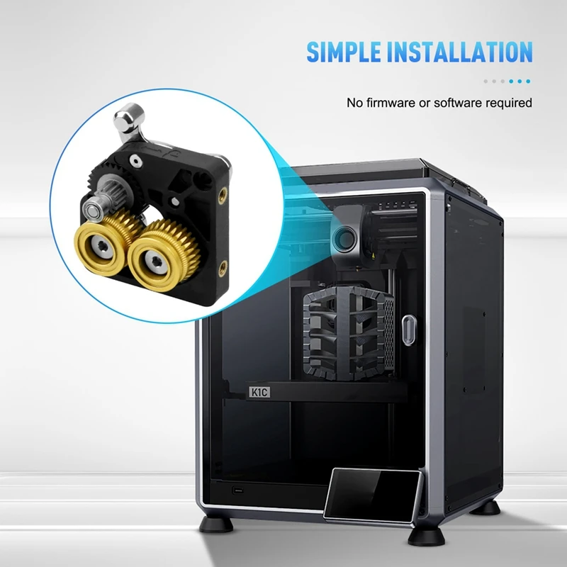 ABBN-All-Metal Dual Gear Extrusion Kit zum Upgrade von DLC-Zahnrädern aus gehärtetem Stahllegierung für K1C/Ender3 V3