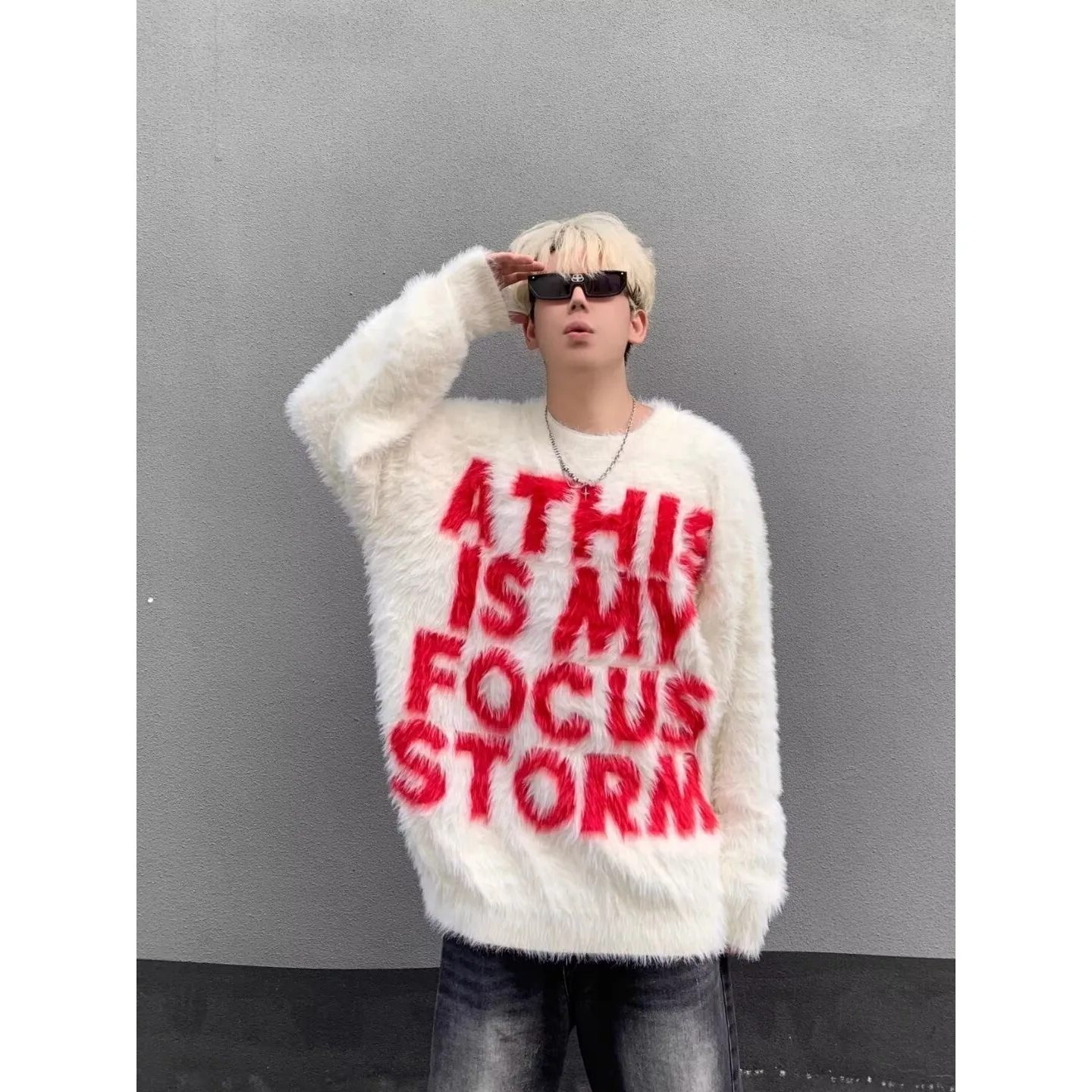 

Мужской вязаный свитер American Sle Lazy, большой размер 250 Pou Long Sve Water, шуба из кроличьего меха, элитный топ