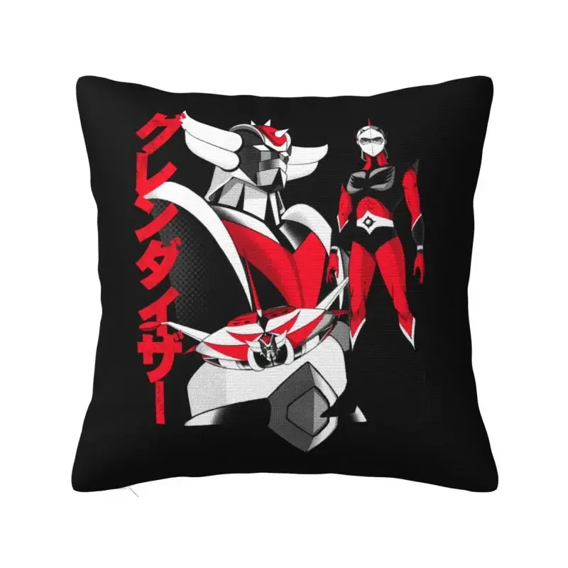 Goldorak Gurendaiza Pillow Case 40x40cm Decor Home Anime Ufo Robot Goldrake Luxury Cushion Cover Velvet Pillowcase