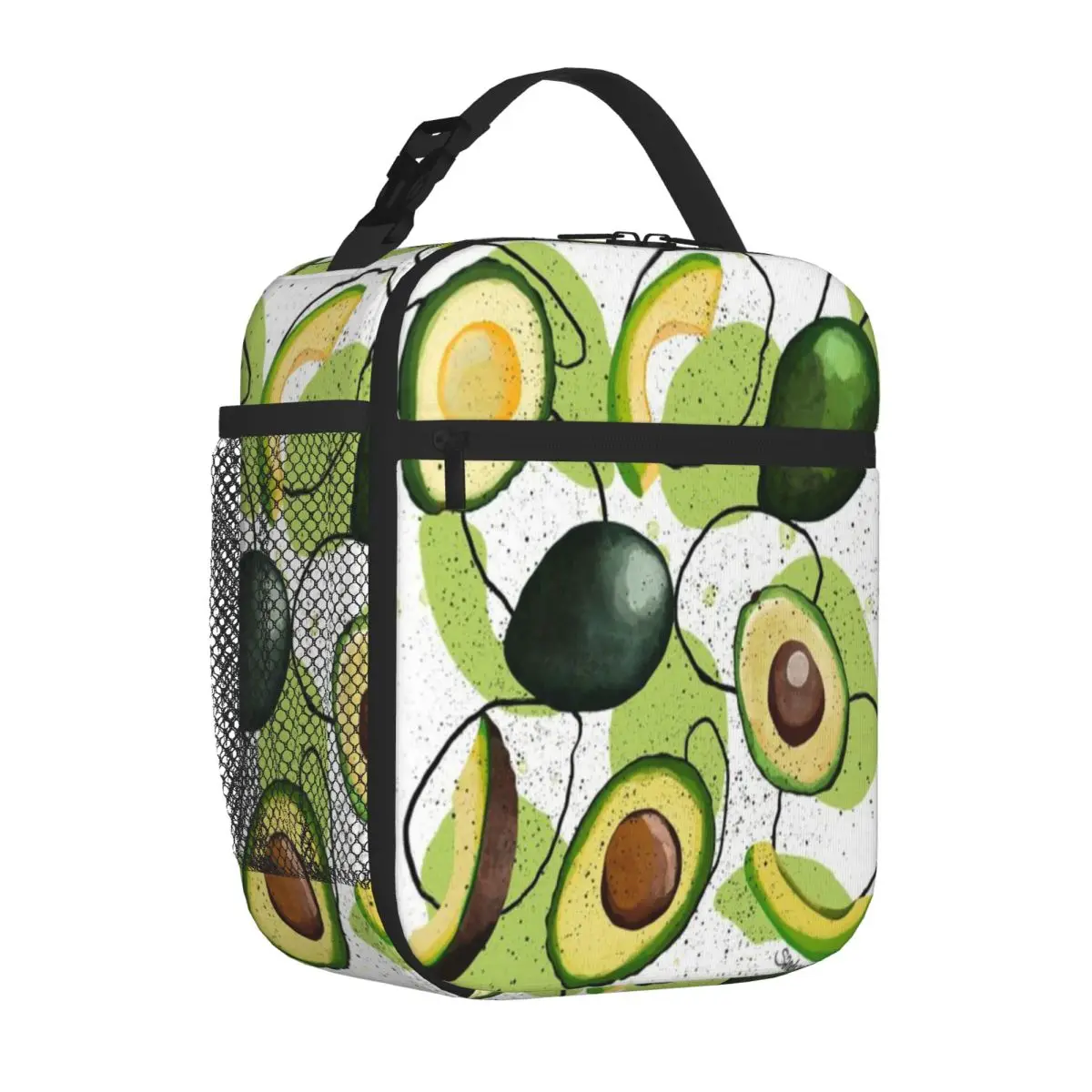 Hot Sale Modern Avocado Graphic Small Lunch Bag Field Work Meal Insulated Snack Tote