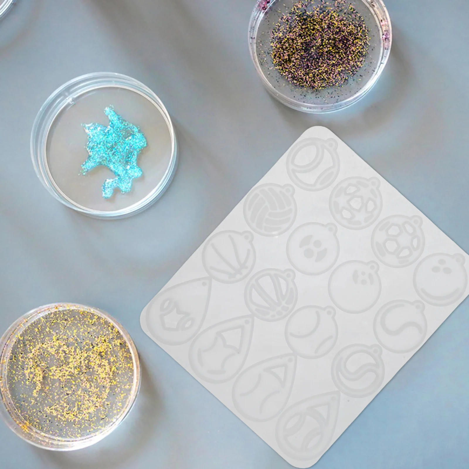 

1pcs Sports Ball Silicone Mold Epoxy Resin Earring Pendant Making Basketball Tennis Football Keychain Jewelry Craft Diy Tool