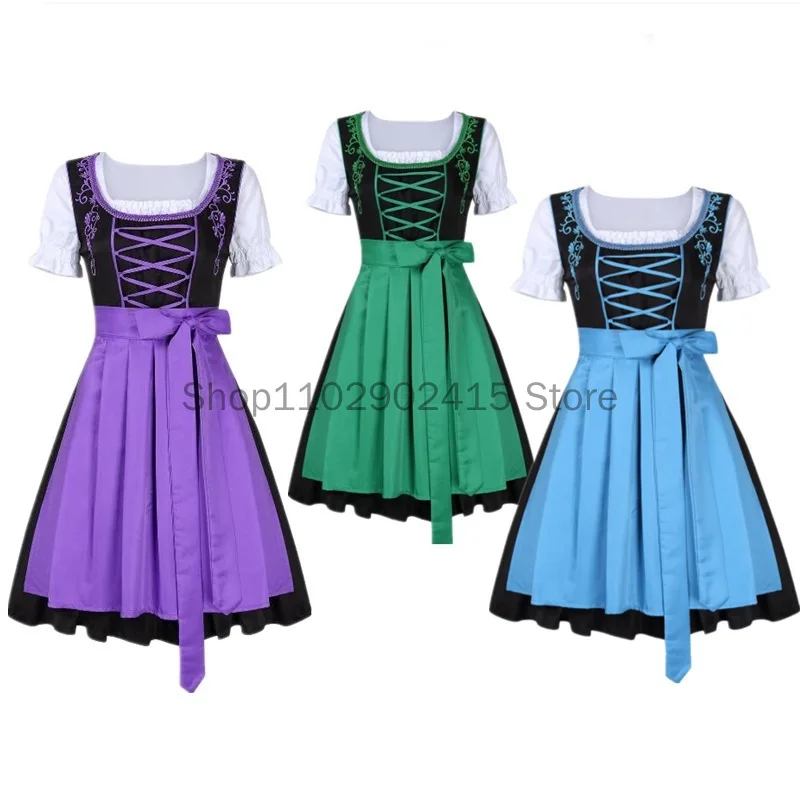 

2023 Classic Oktoberfest Costume For Women Lady Bavarian Dirndl Dress Costume Cosplay Outfit Halloween Fancy Party Costumes