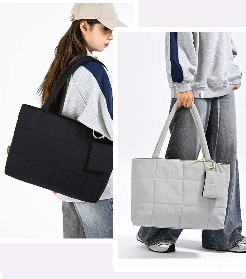 

2025 Winter Women's Casual Tote - Large Capacity, Cotton Jacket-Match, College Student Commuter (Handheld/Crossbody)