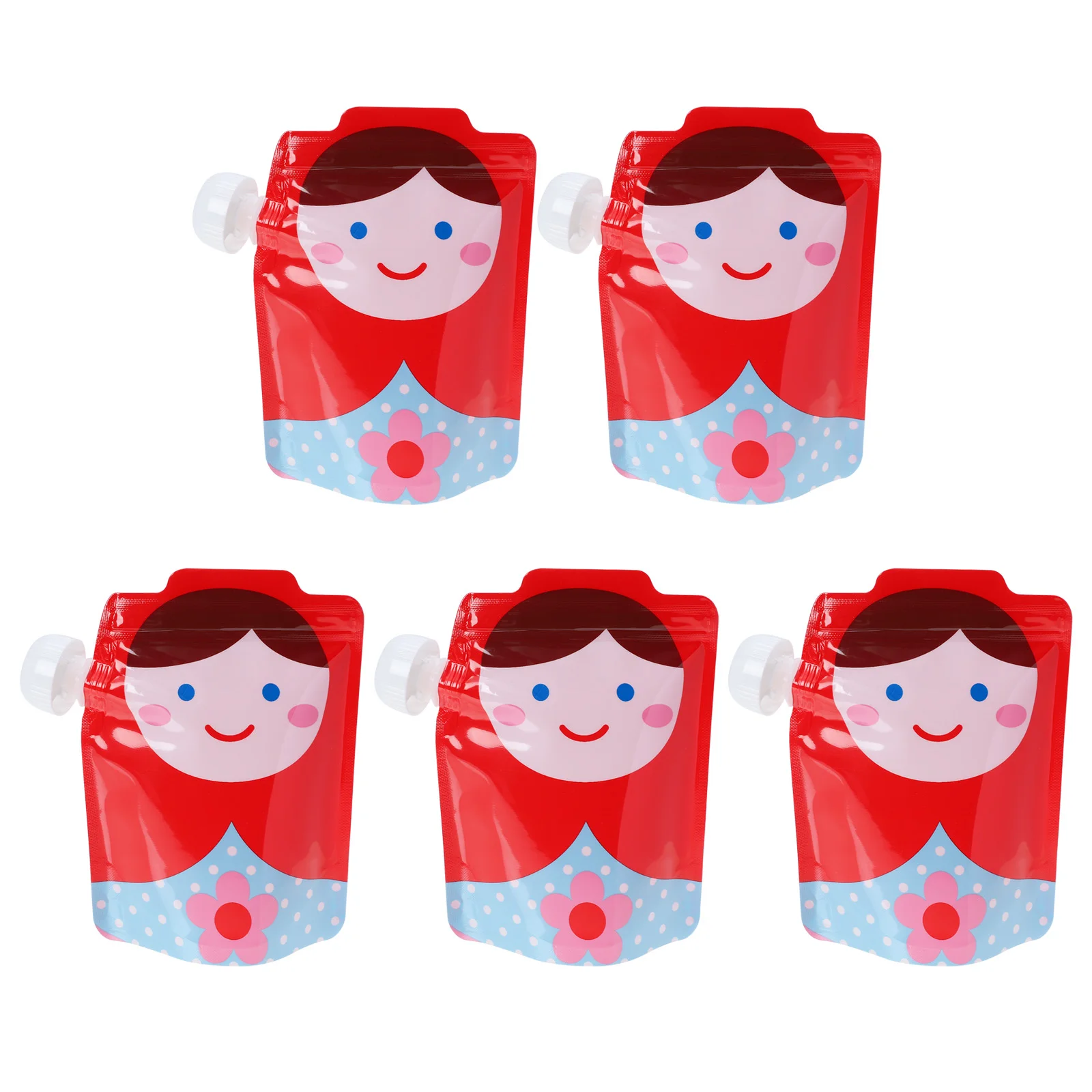 

5pcs Reusable Food Pouches Zippered Bags for Baby Toddler Empty Container Squeeze Storage Save Money Resources Lightweight