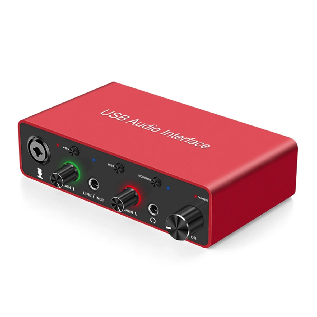 192KHz USB Audio Interface Sound Card XLR Interface Studio for Podcast Recording Equipment Professional