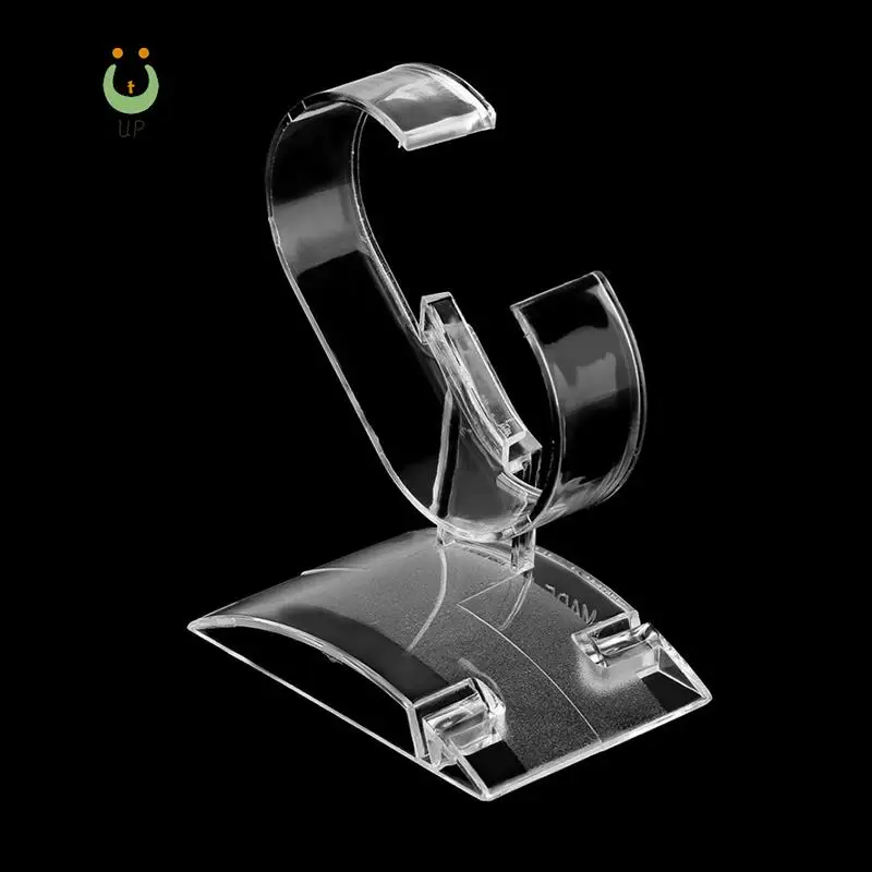 1Pcs Transparent C-shaped Watch Stents ABS Luxury Watch Bracelet Jewelry Bangle Display Stand Holder