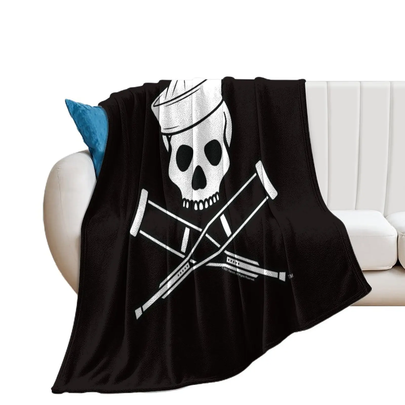 Jackass Sailor Skull And Crutches Logo Throw Blanket Giant Sofa Sofas anime Blankets