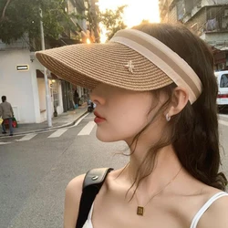 Women Sun Visor Sun Hat Women Anti-ultraviolet Elastic Hollow Top Hat Outdoor Quick-drying Sun Hat Summer Beach Hat 2023 New