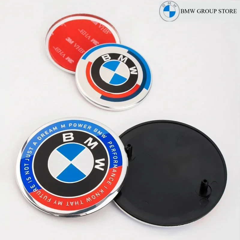 BMW GROUP 7Pcs Car Front Rear Emblem Badge Steering Wheel Hub Covers For BMW G30 G20 F10 F30 E39 E46 E60 E90 F40 F20 E39 E46 E91