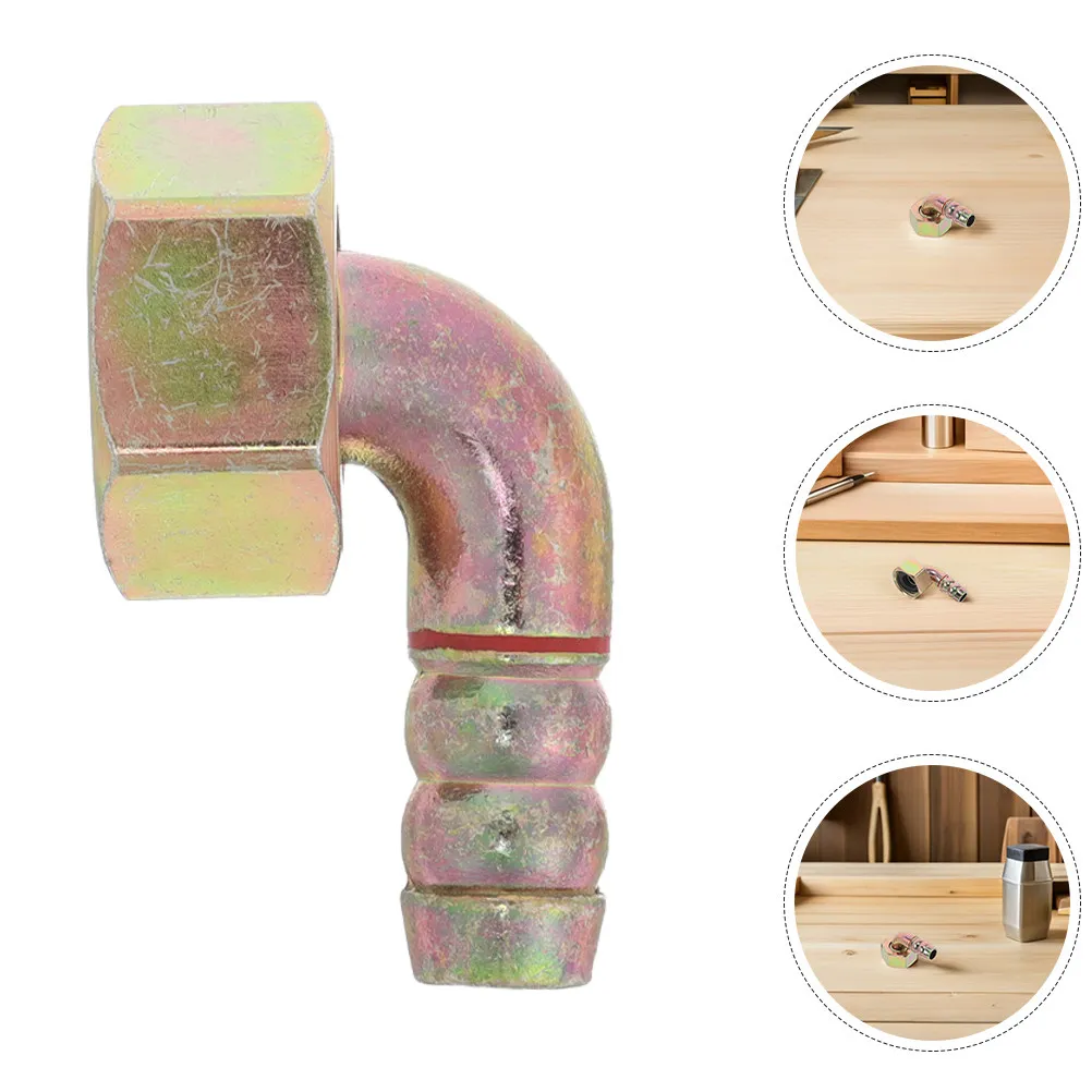 2Pcs Gas Stove Elbow Connector Universal 4-Point Internal Thread Stove Fitting for Tight Spaces High-Density Metal Gas Pipe
