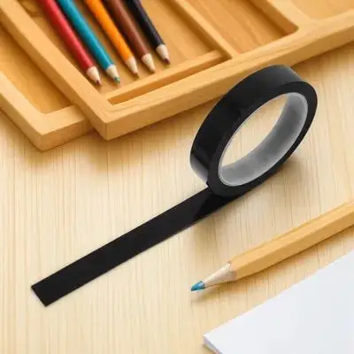 أسود مقاوم للماء ضوء يعتم الشريط 20 مللي متر × 50 متر ارتفاع درجة الحرارة مقاومة مصباح ليد حجب لاصق لا بقايا الشريط الكهربائي #6