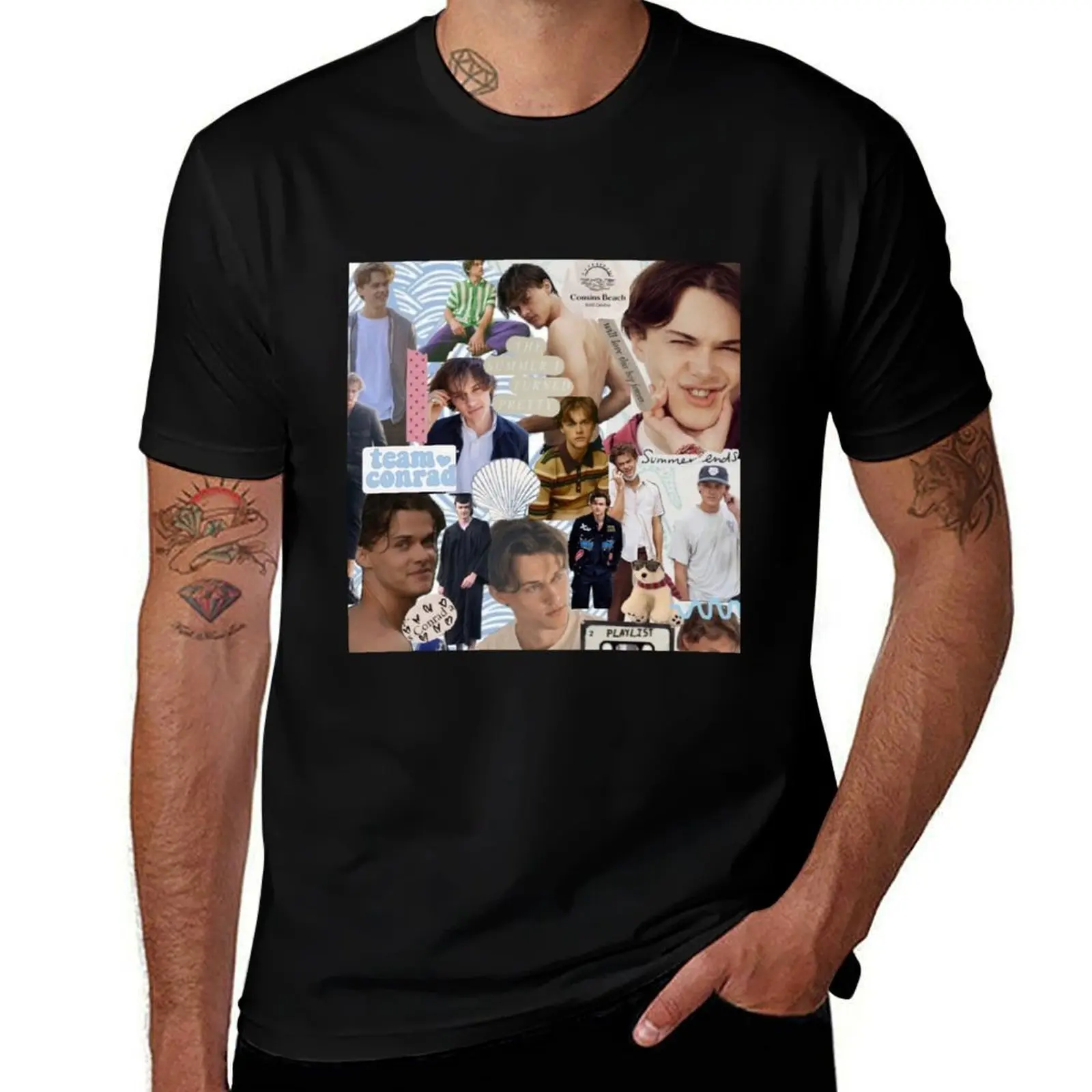 

Conrad Collage from TSITP T-Shirt anime oversized plus sizes blue archive men graphic t shirts