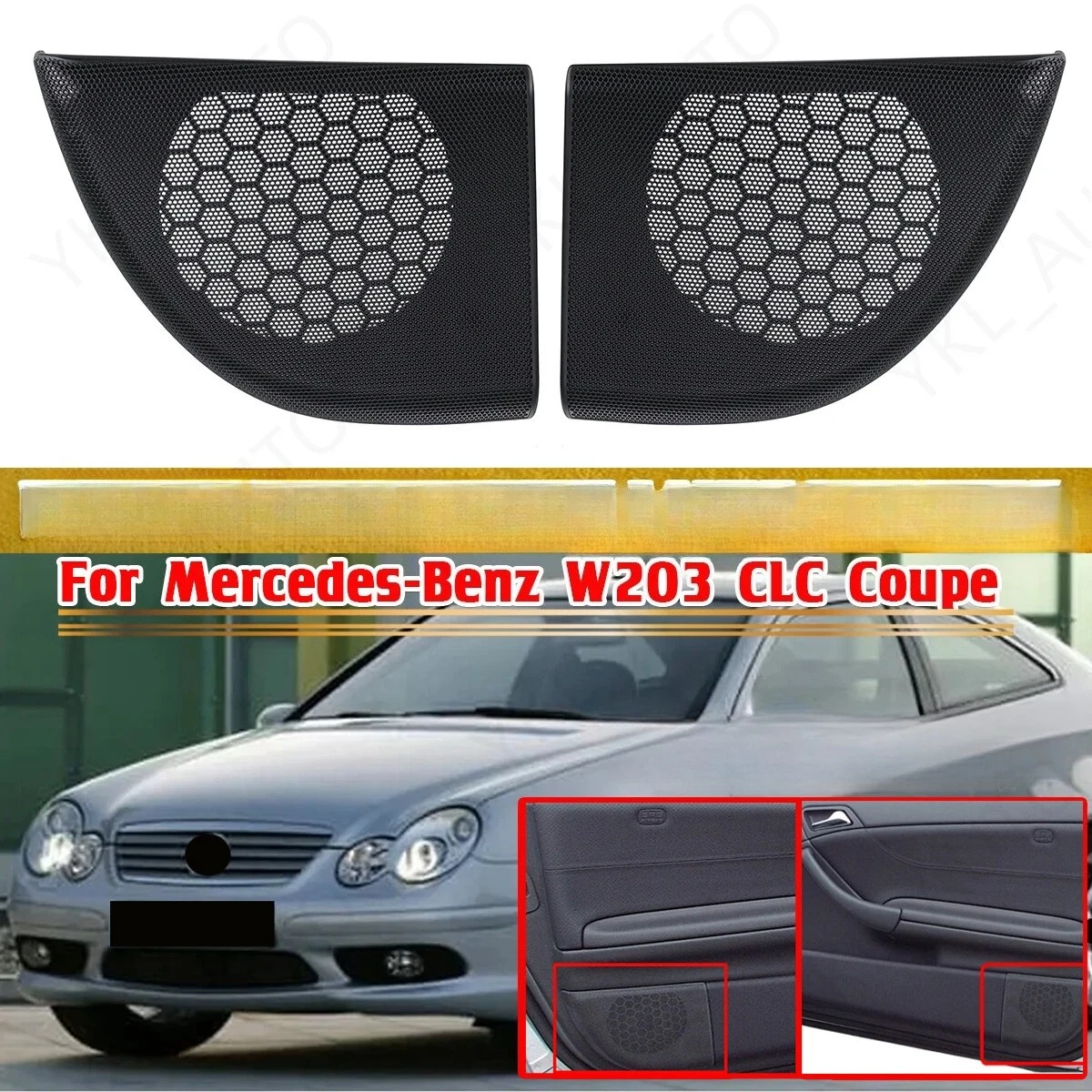

For Mercedes W203 C-Class/CLC-Class 2 DOOR Coupe Car Hand Door Speaker Cover Left/Right Horn Trim