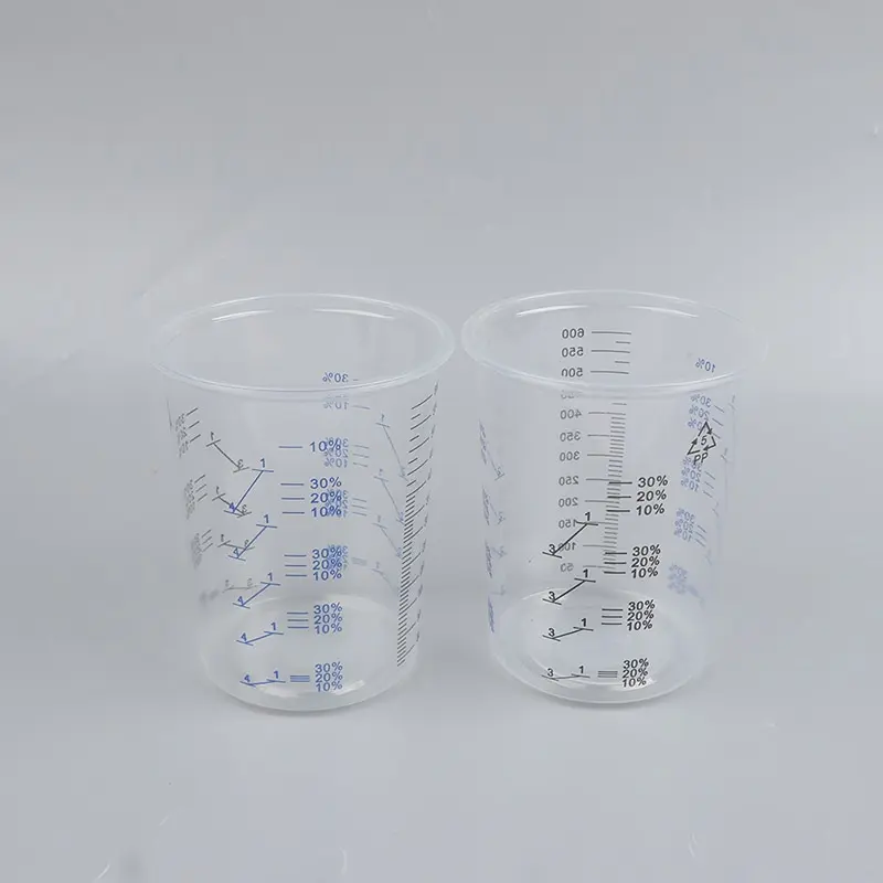 10Pcs 600ML Paint Mixing Calibrated Cup Plastic Paint Mixing Cups Mixing Pots For Accurate Mixing Of Paints And Liquids