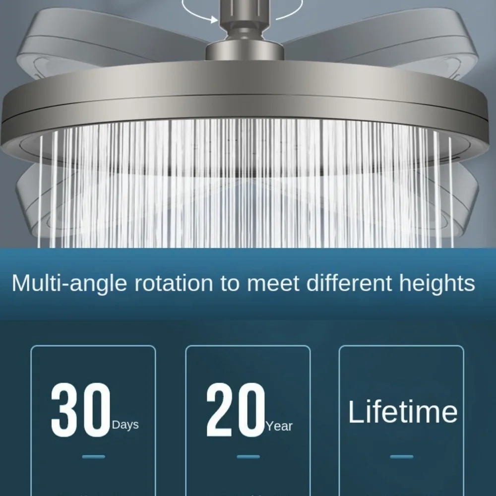 

6 Modes Top Spray Shower Head High Pressure with Filter Rainfall Shower Head Big Panel Large Flow Top Rain Shower Heads