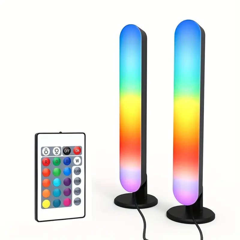 RGB Pickup światła rytmiczne z muzyką ulepszony Model USB bożonarodzeniowa dekoracja na pulpicie światło RGB Bar rytm muzyki