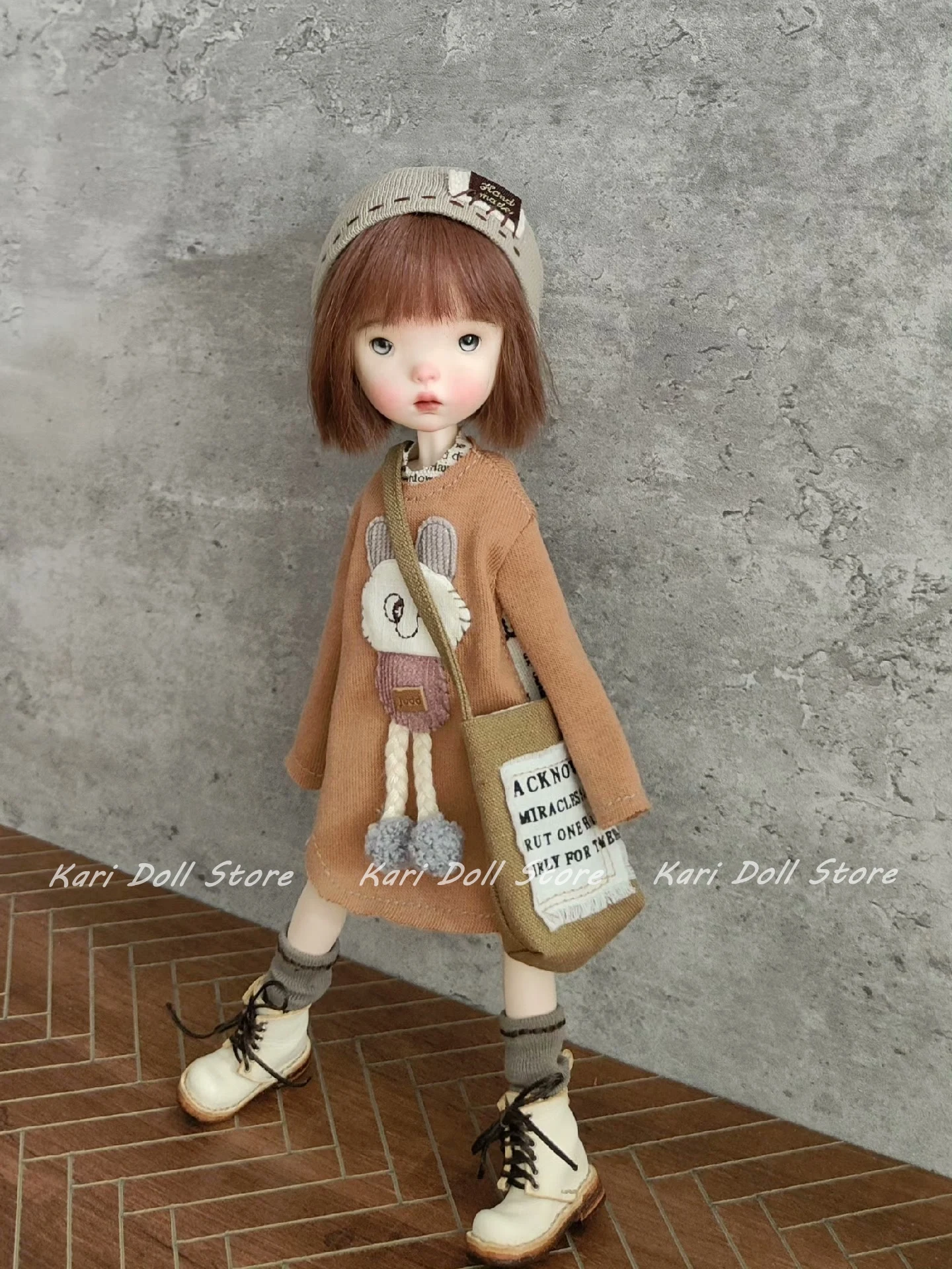 

Kari Doll Одежда и юбки платье Банни халат шапка комплект с шарфом для куклы Landazz Landoudou