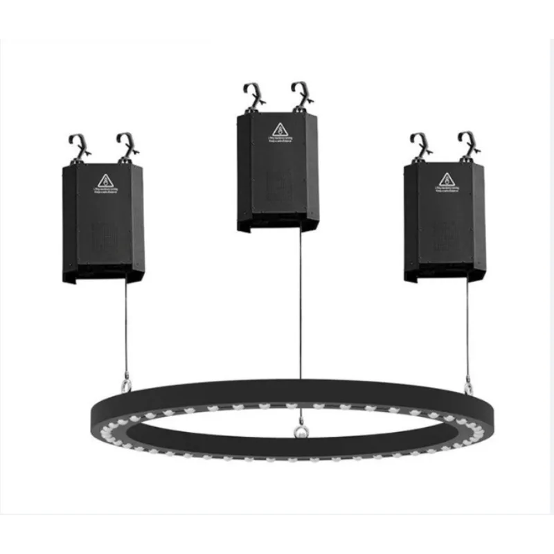 LED round colorful rotating lifting stage effect light RGBW beam of light dyeing background light