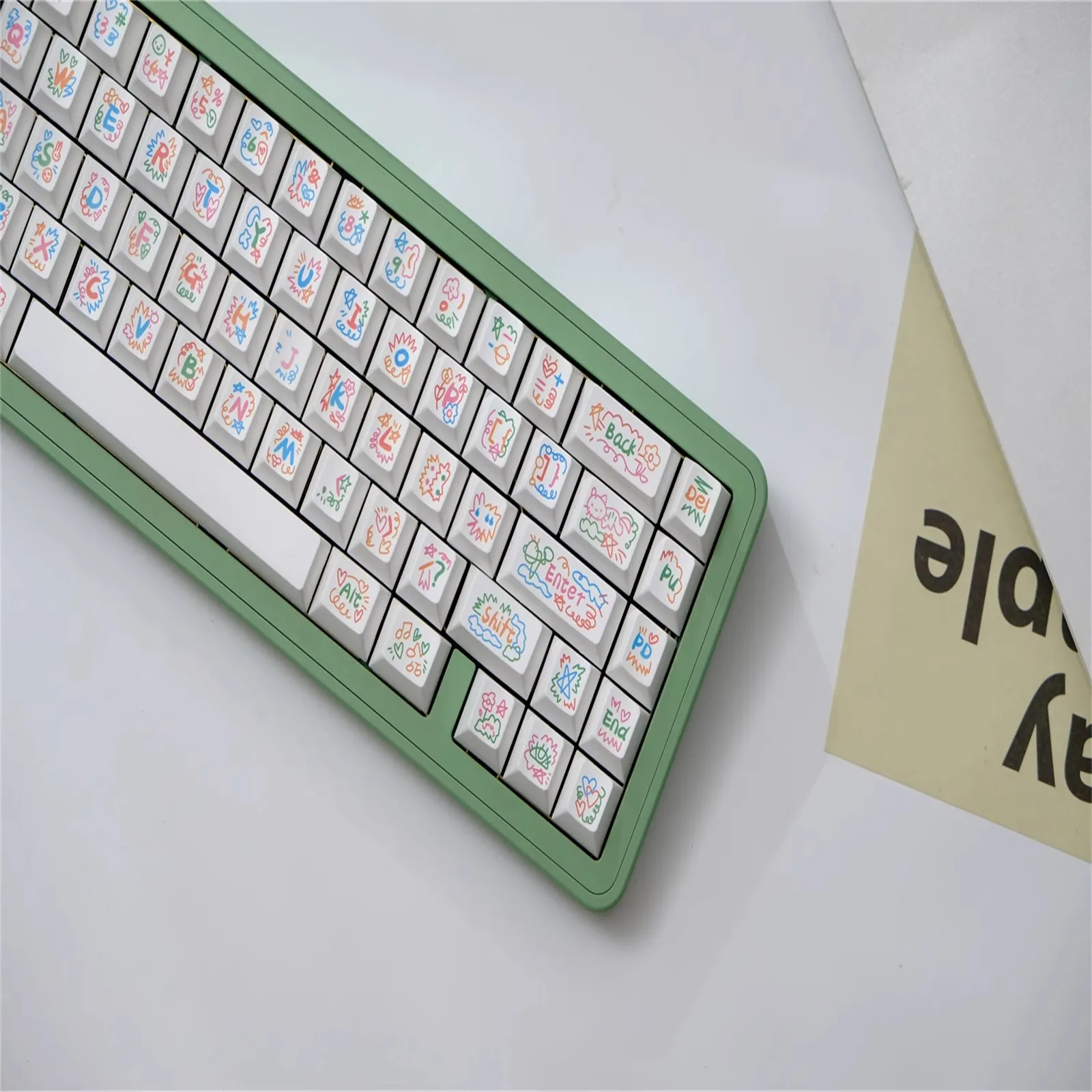 GMK Graffiti Keycaps Set 133 KeysPBT Material Cherry Profile DYE-SUB Personalized Keycaps For Fits MX Switch Mechanical Keyboard