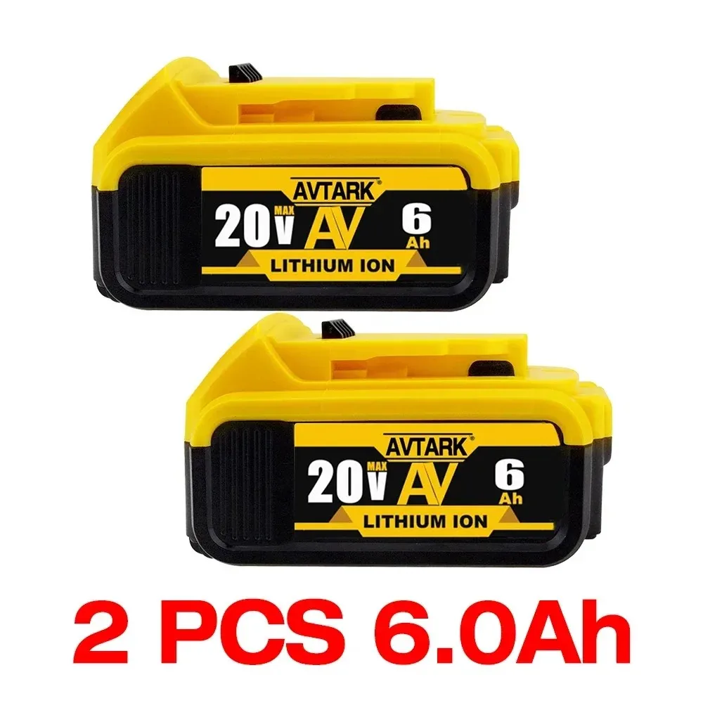 

20V 6Ah MAX Lithium Battery Power Tool Replacement for DeWalt DCB184 DCB181 DCB182 DCB200 20V 6A 8A 12A 18V 20V Lithium Battery