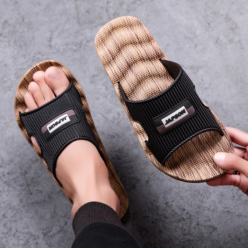 

Повседневные шлепанцы для мужчин, тапочки, пляжные сандалии, летние нескользящие шлепанцы на плоской подошве, мужские тапочки, домашняя обувь, мужские тапочки