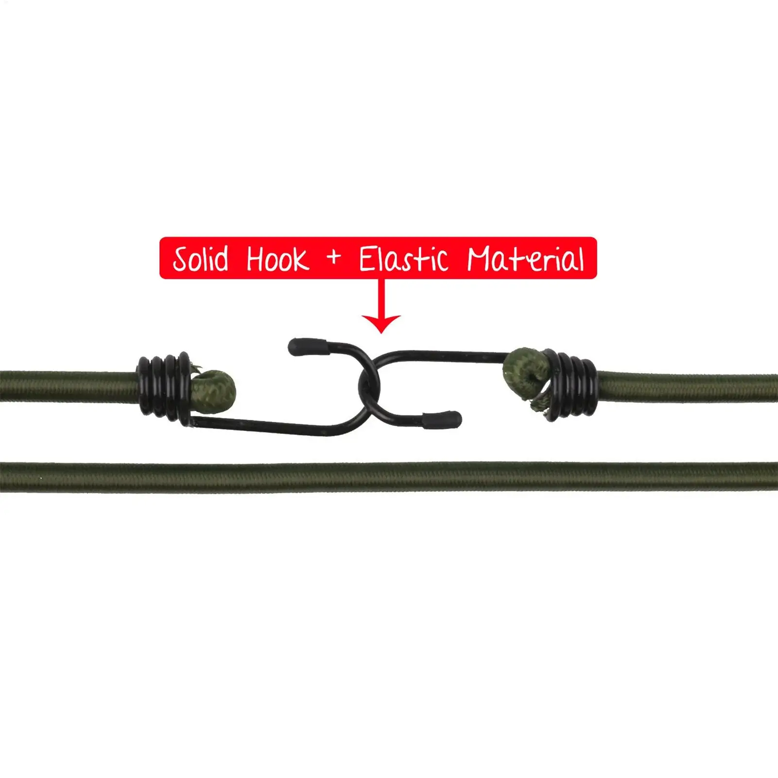 Bungy Cords With Hooks 10 Piece Truck Tie 100cm Heavy Duty Bungy Cords With Hooks For Car Van Travel Boat Kayak Truck Ski