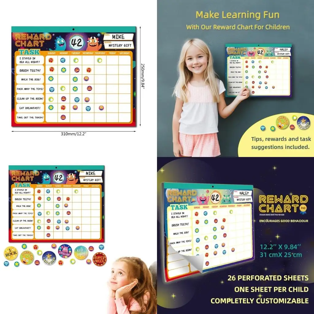 Routine Chart with 26 Chore Charts 2280 Stickers