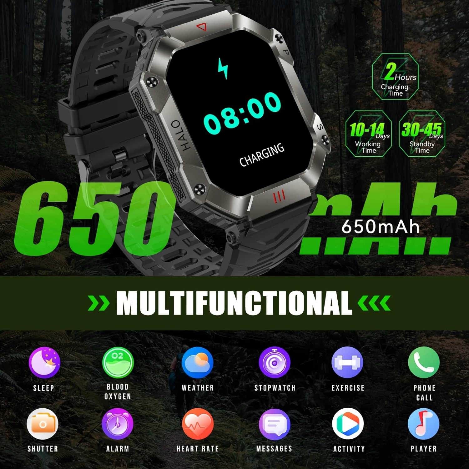 

Smart Watch, Fitness Watches With Wireless Calls, Compass, Barometer, Altimeter, GPS Trajectory, Smartwatch For Men Women