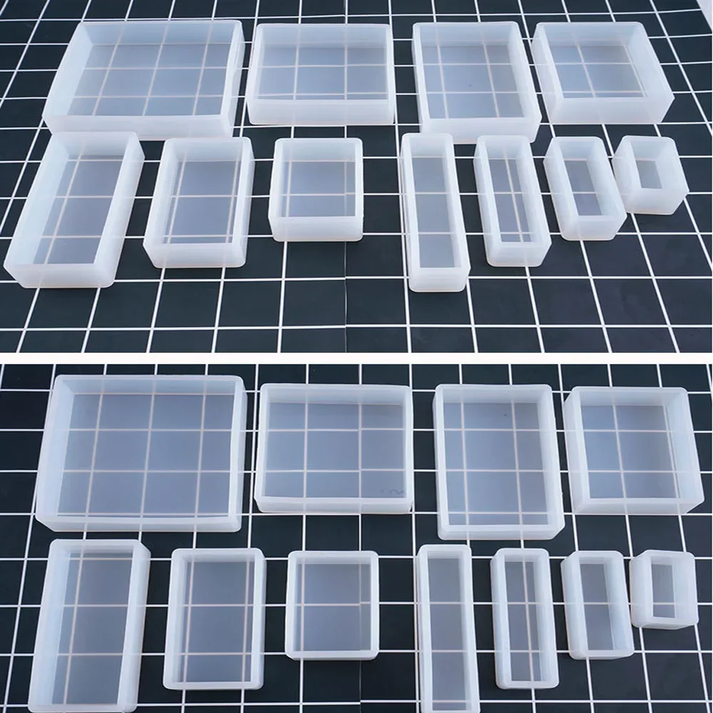 

1Pcs Square Rectangle Silicone Mold Dried Flowers Plant UV Epoxy Resin Mould For DIY Coaster Pendant Jewelry Making Accessories