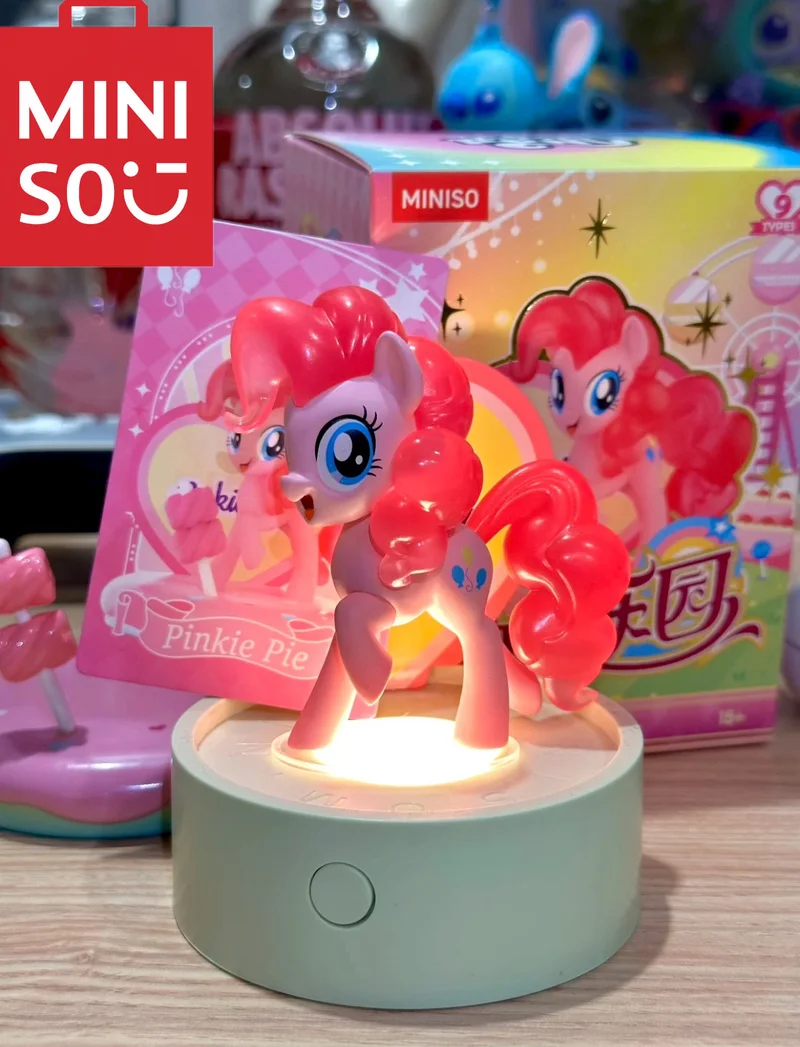 Blind Box Kawaii New Miniso My Little Pony Sweetheart Playground Anime Applejack Rarity Fluttershy Character Model Bedroom Toys