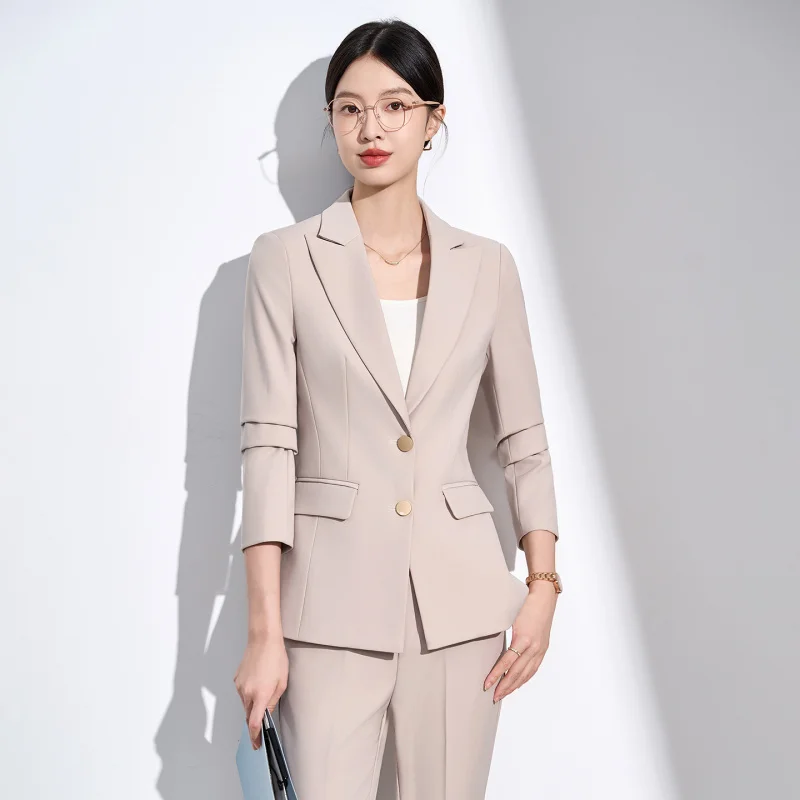 Women's blazer for petite individuals, formal occasion autumn new style, high-end professional attire, ladies' formal suit