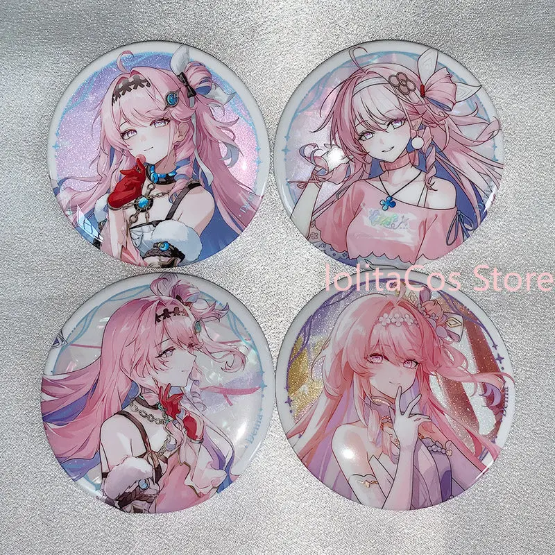 Wuthering Waves Denia Anime Double Flash Pin de metal, Broche de dibujos animados, Decoración para bolso, Colección para fans, Regalo de cumpleaños, Accesorios de cosplay
