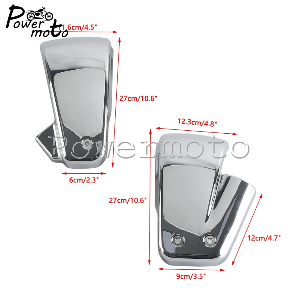 Easy Install Chrome Motorcycle Battery Side Covers For Harley Softail M8 2018-2024 All Pre-load Adjustable Shock Absorber Models
