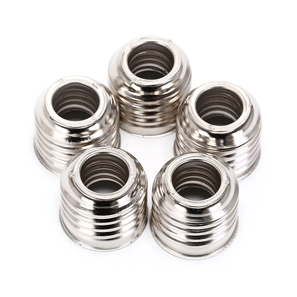 HOT  5pcs E27 To E14 Lamp Holder Converter Socket Silver Light Bulb Lamp Holder Adapter Plug Extender Led Light 250V