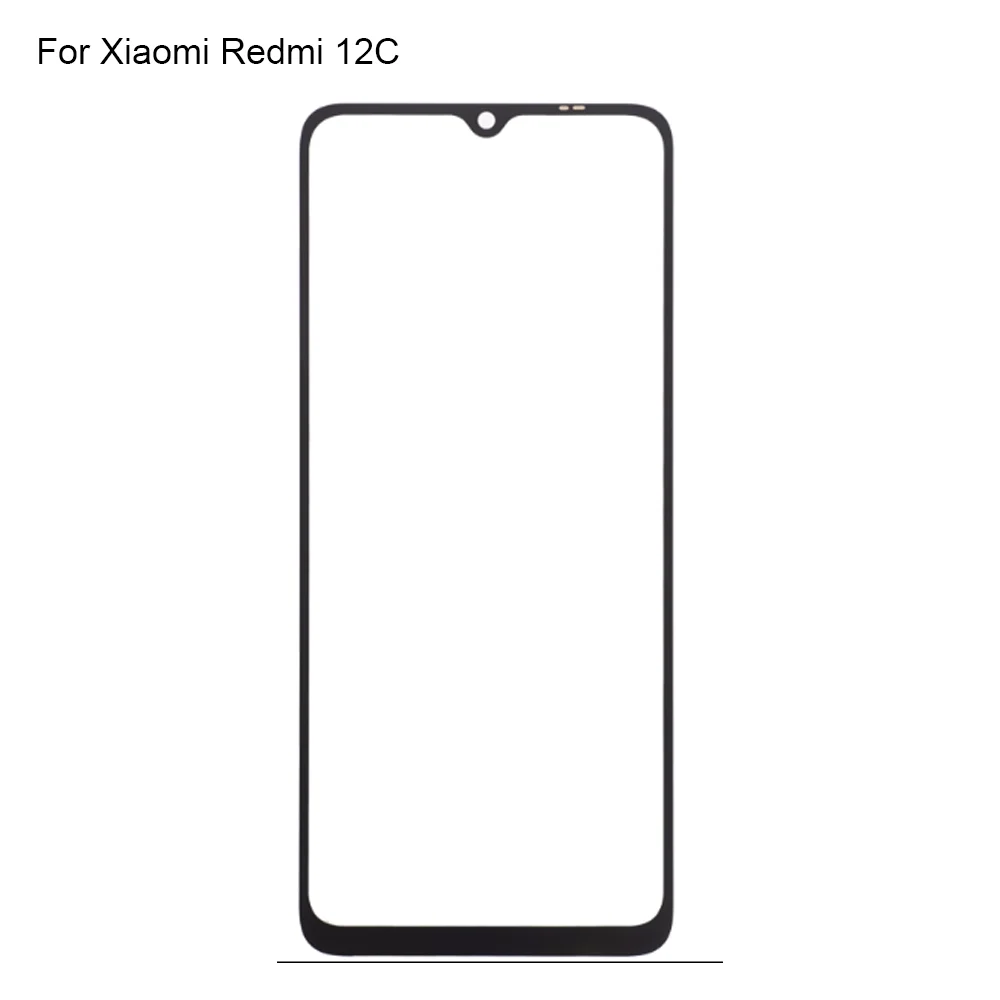 

Для Xiaomi Redmi 12C переднее ЖК-стекло объектив сенсорный экран красный Mi 12 C Сенсорная панель внешнее стекло экрана без гибкости