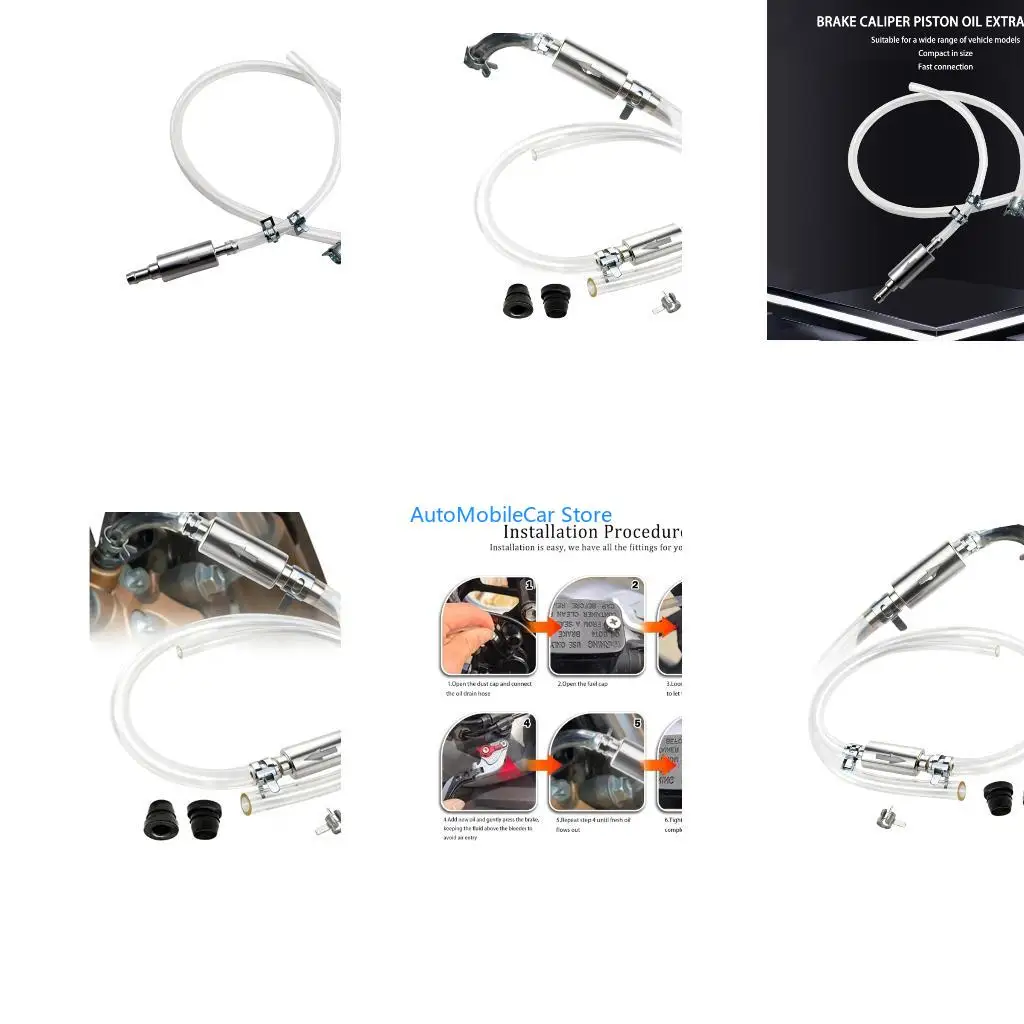 G8TE Brake Bleeder Hose with Way Check Valves Clear Tubing and Aluminum Valves