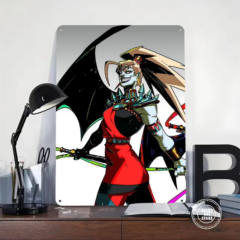 Megaera From Hades Game Printed Poster Customized Wall Art Retro Vintage Metal Tin Signs for Gamer Home and Garden Desk Decor