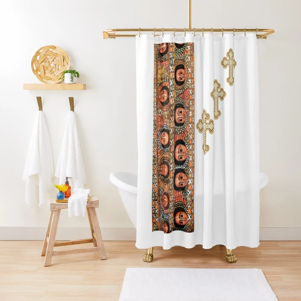 

Ethiopian Fashion Shower Curtain Shower Waterproof Bathroom Accessory Luxury Bathroom Shower Curtain
