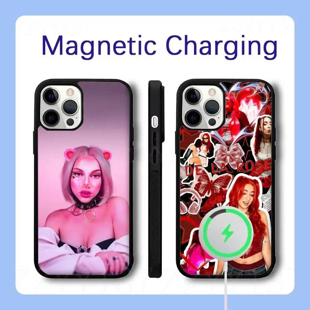

De La Rose Phone Case For iPhone 16,15,14,13,12,11,Pro,Max,Plus,Mini,SE Magsafe Magnetic Wireless Charging