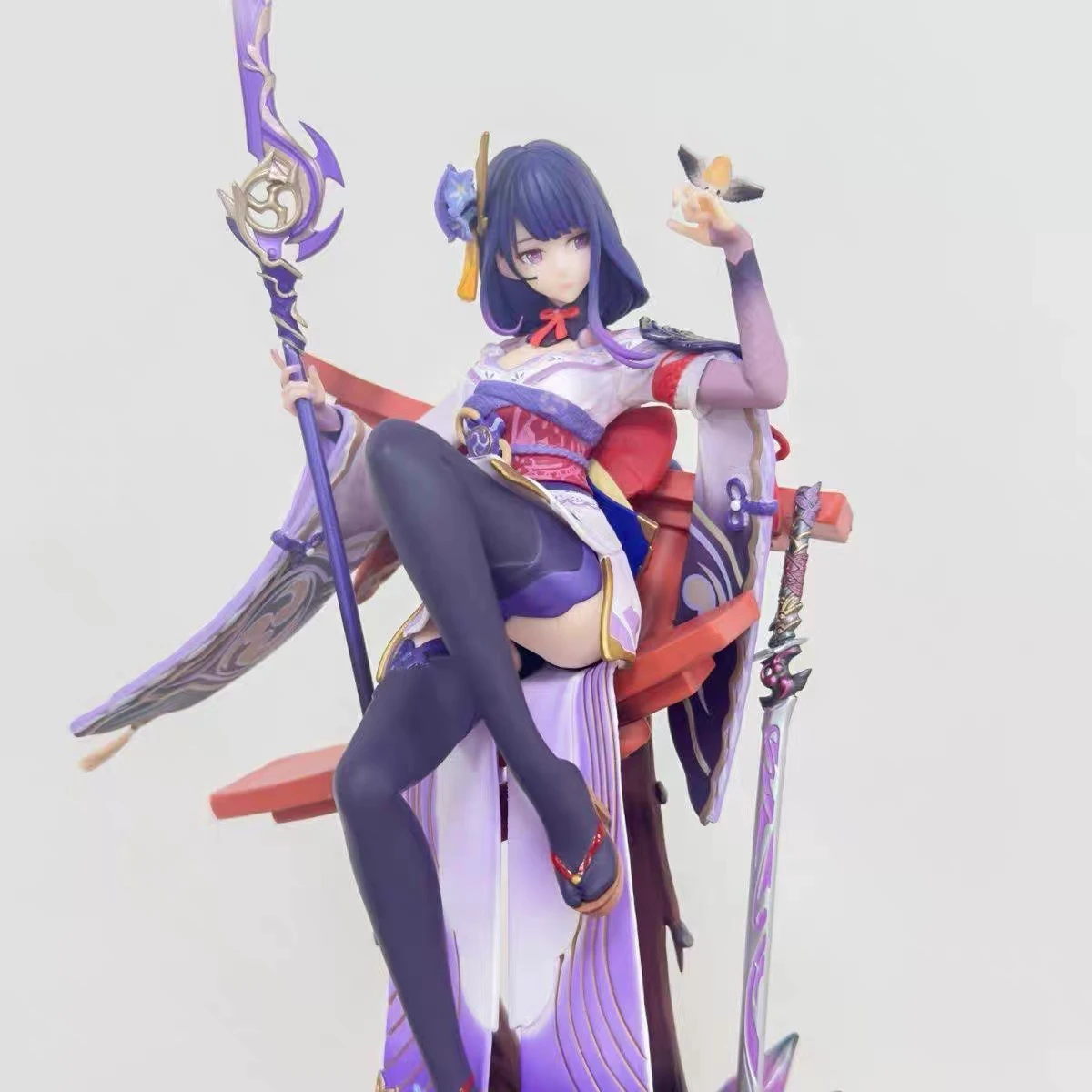 Raiden Shogun Yi Xin Jing Tu Garage Kit - Anime Game Model Ornament Collectible Action Figure for Birthday Gifts